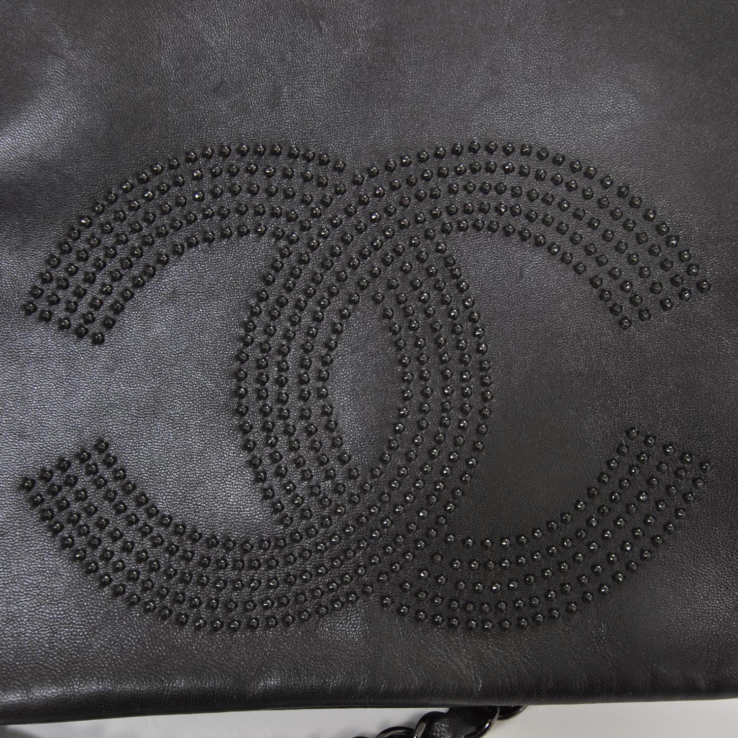 Chanel Lambskin Studded Flap Black 10 of 11
