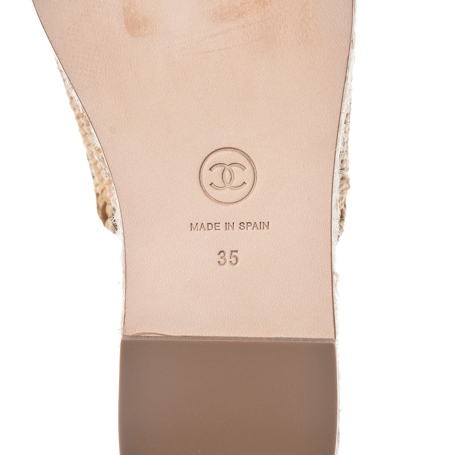 Chanel Suede Grosgrain CC Espadrille Mules 35 Dark Beige 8 of 9