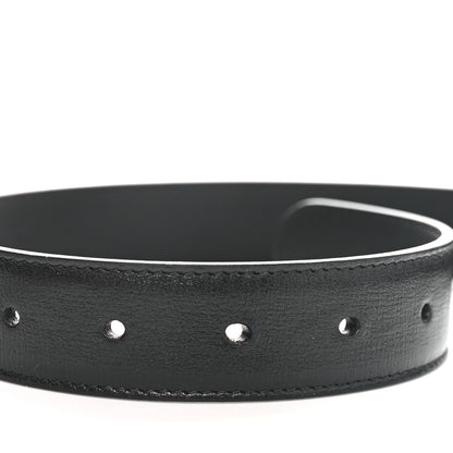 Gucci Azalea Calfskin Enamel Monochrome Double G 30mm Belt 100 40 Black 5 of 5
