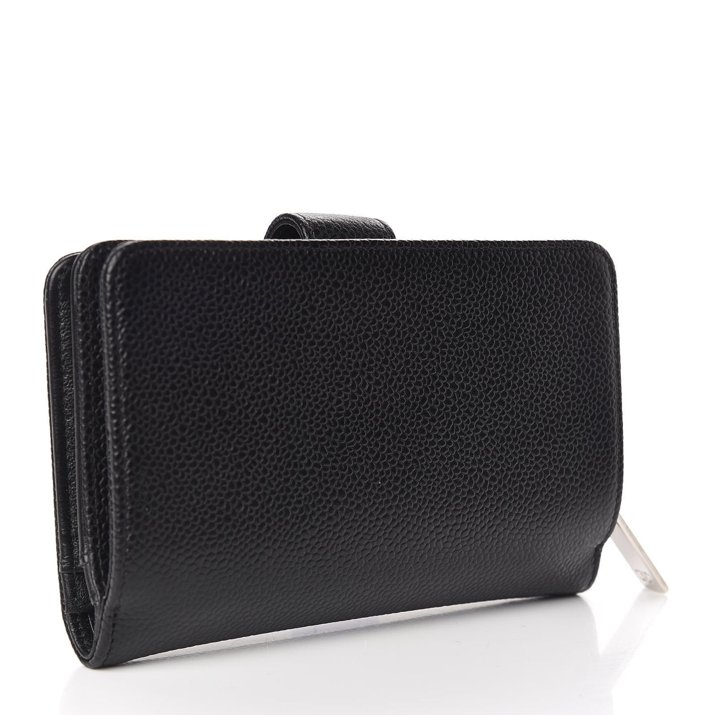 Caviar Timeless CC Zipped Pocket Wallet Black