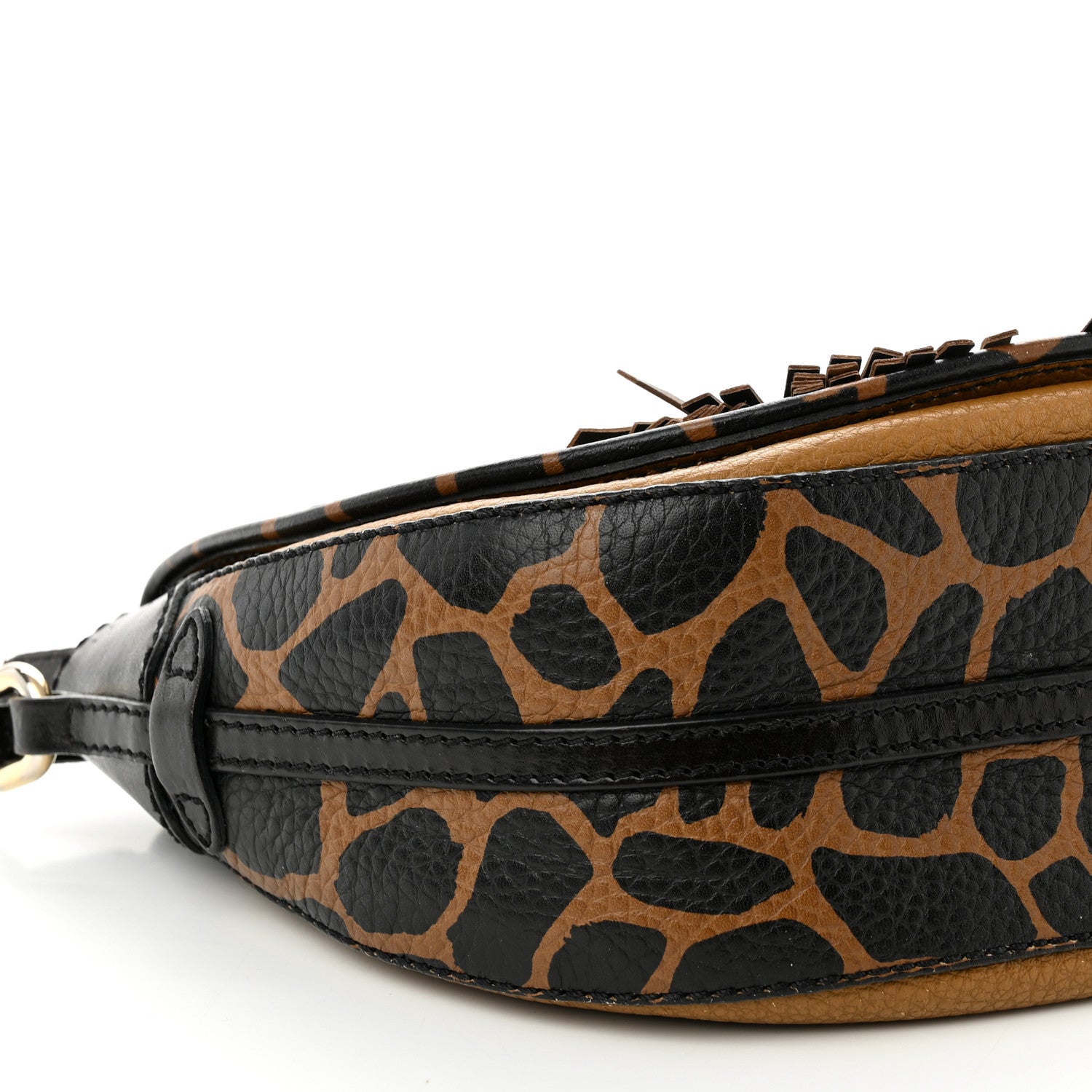 Burberry Haymarket Check Animal Print Maydown Crossbody Bag Brown 8 of 12