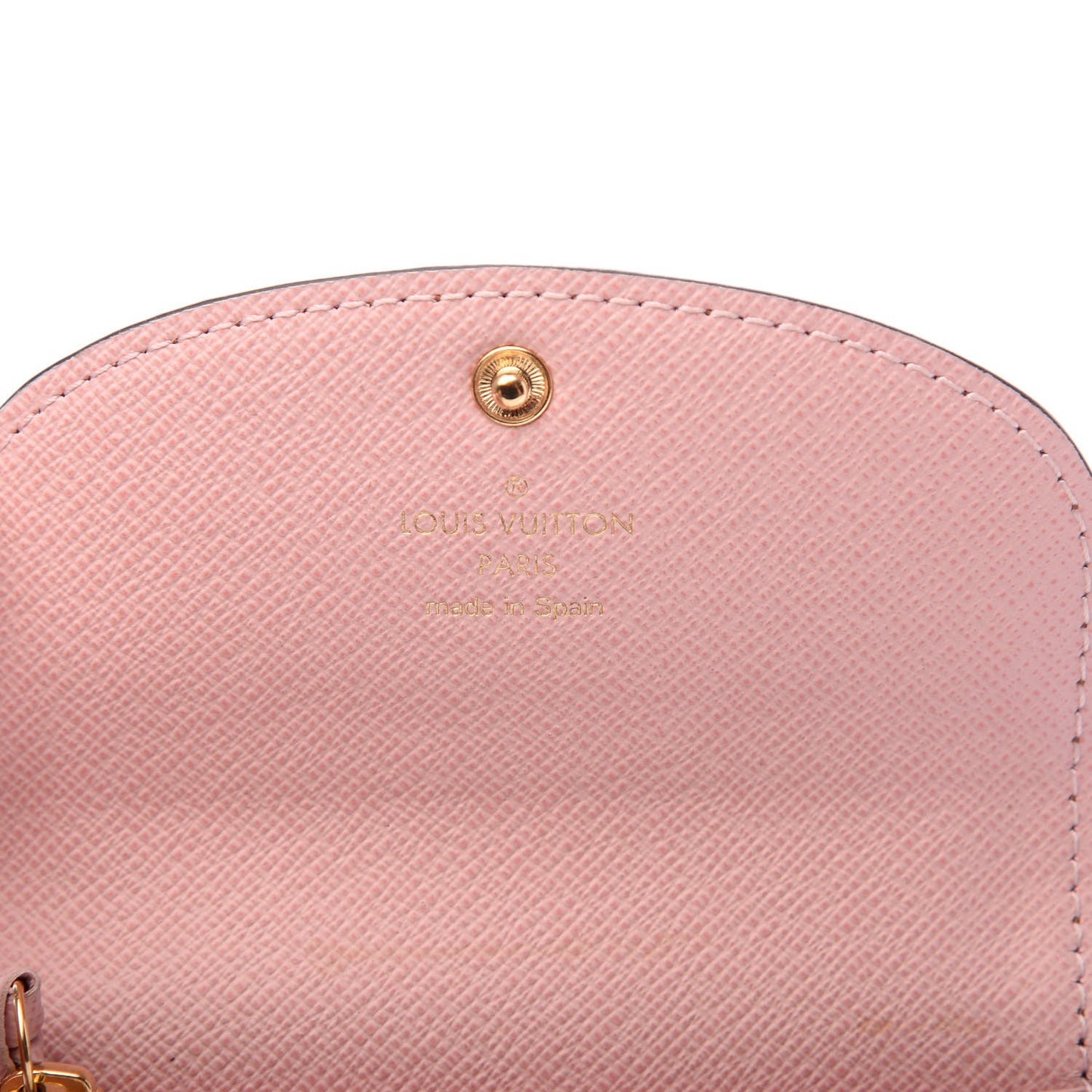 Damier Ebene Rosalie Coin Purse Rose Ballerine