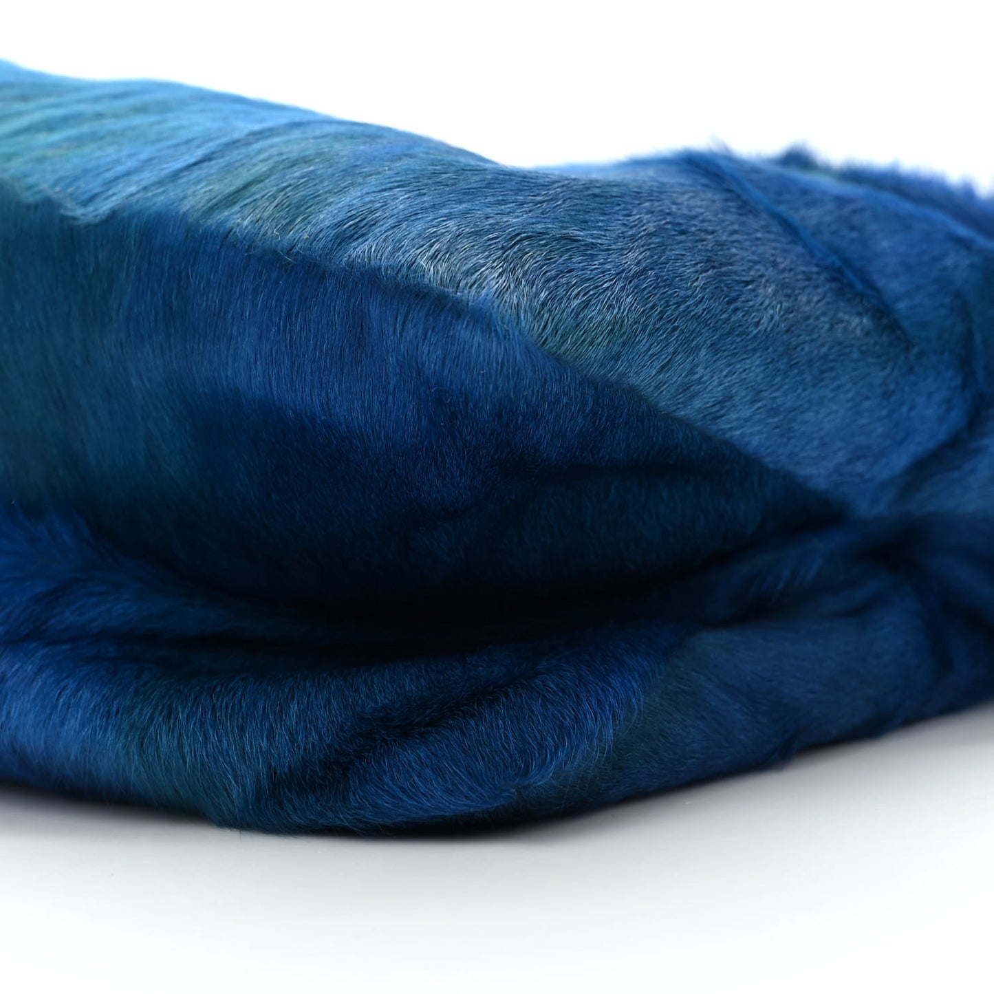 Calf Hair Snakeskin Tie Dye Baguette Blue Green