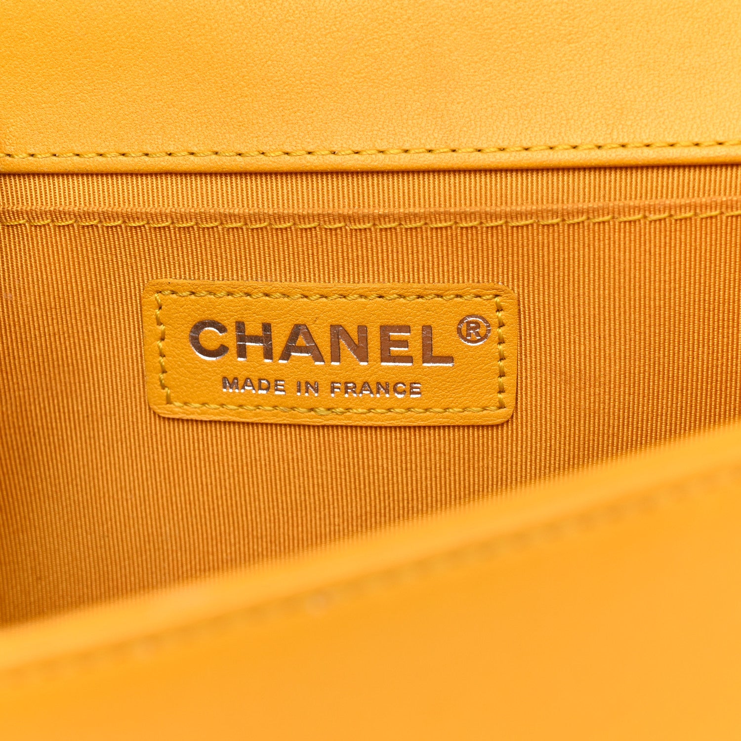 Chanel Lambskin Quilted Medium Boy Flap Yellow 6 of 17