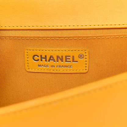 Chanel Lambskin Quilted Medium Boy Flap Yellow 6 of 17