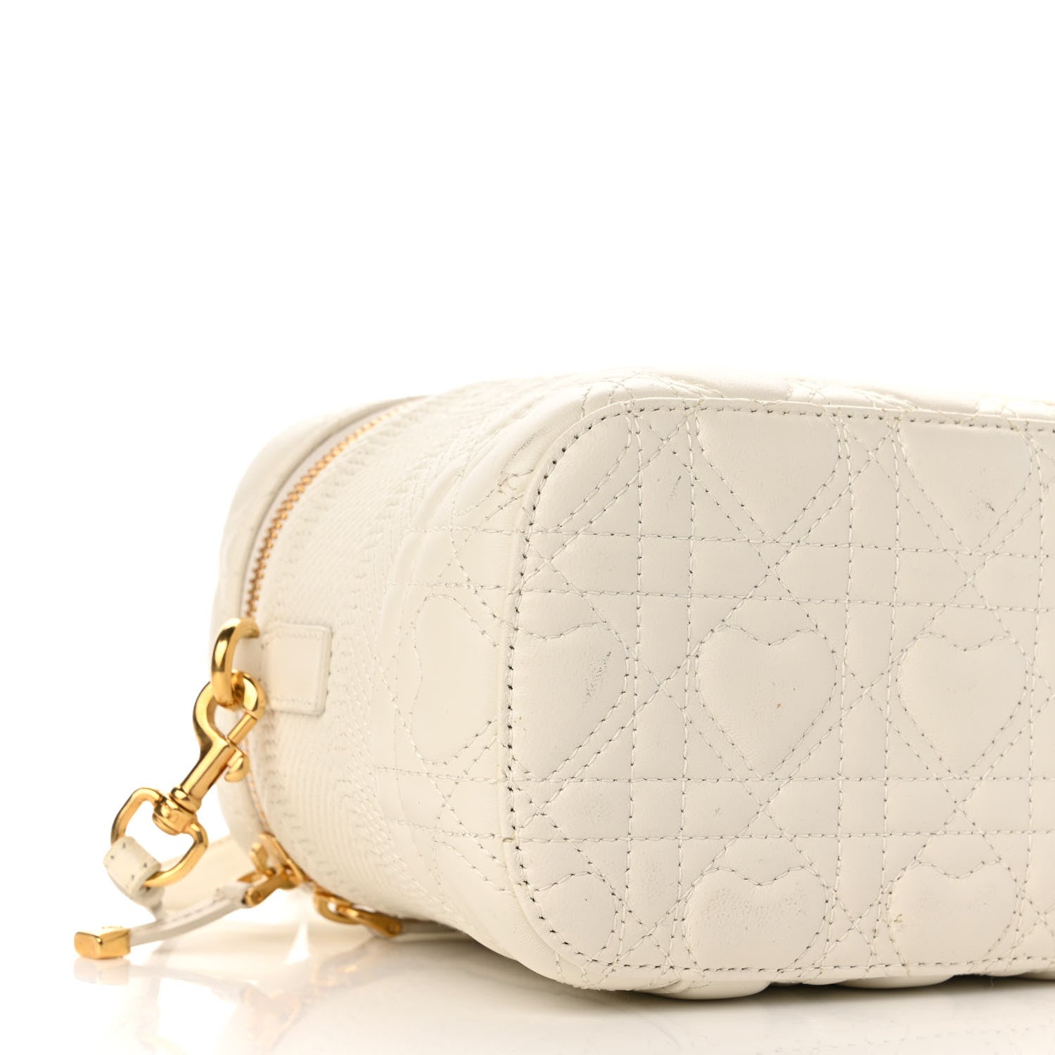 Christian Dior Lambskin Cannage DiorAmour Small Diortravel Vanity Case Latte 8 of 9