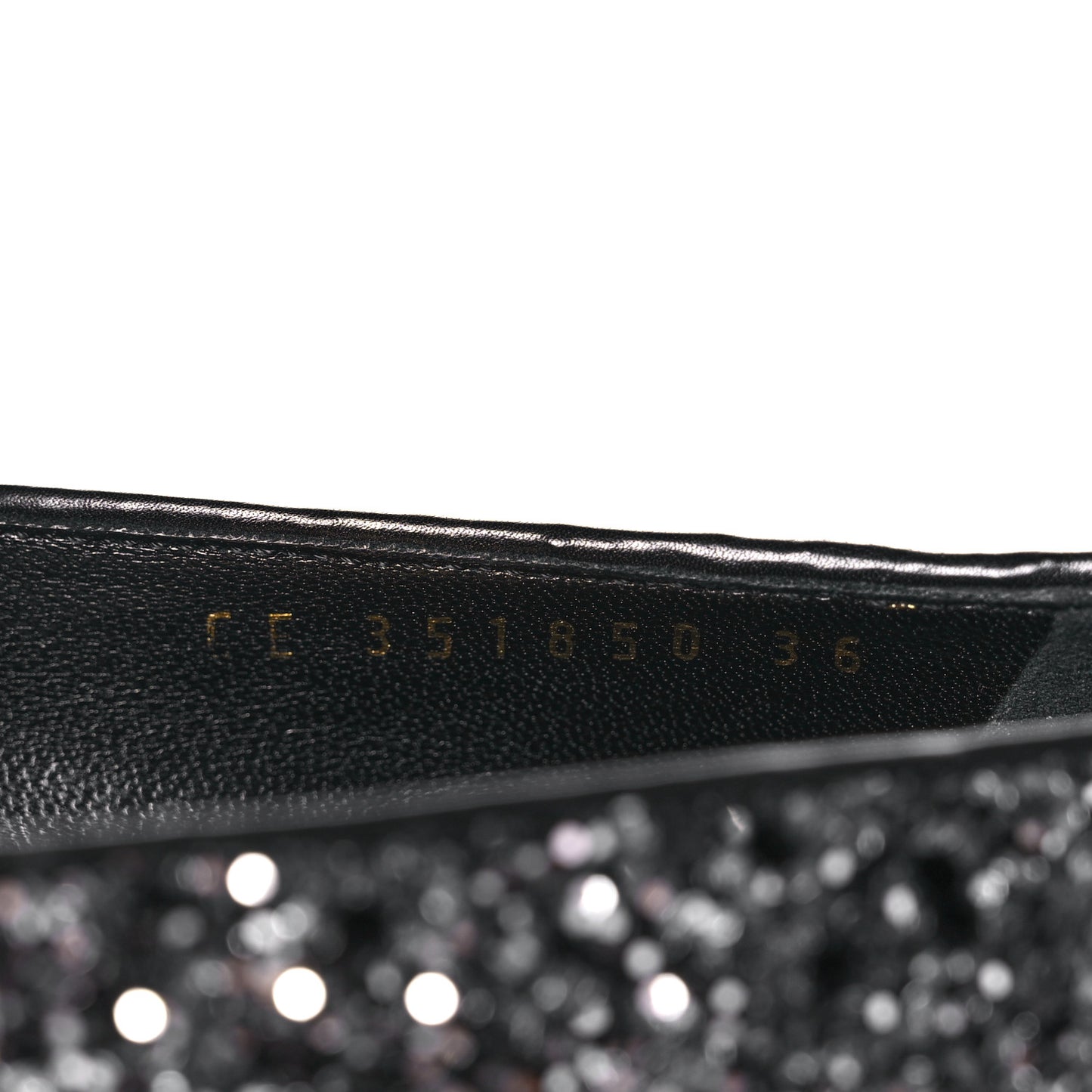 Charlotte Glitter Point-toe Kitten-Heel Pumps 36 Black