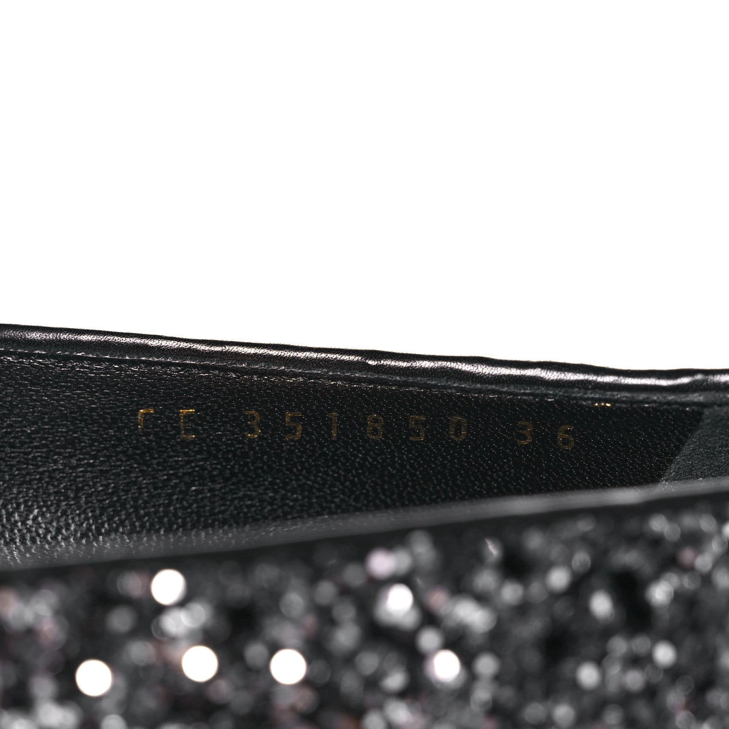 Saint Laurent Charlotte Glitter Point-toe Kitten-Heel Pumps 36 Black 8 of 9