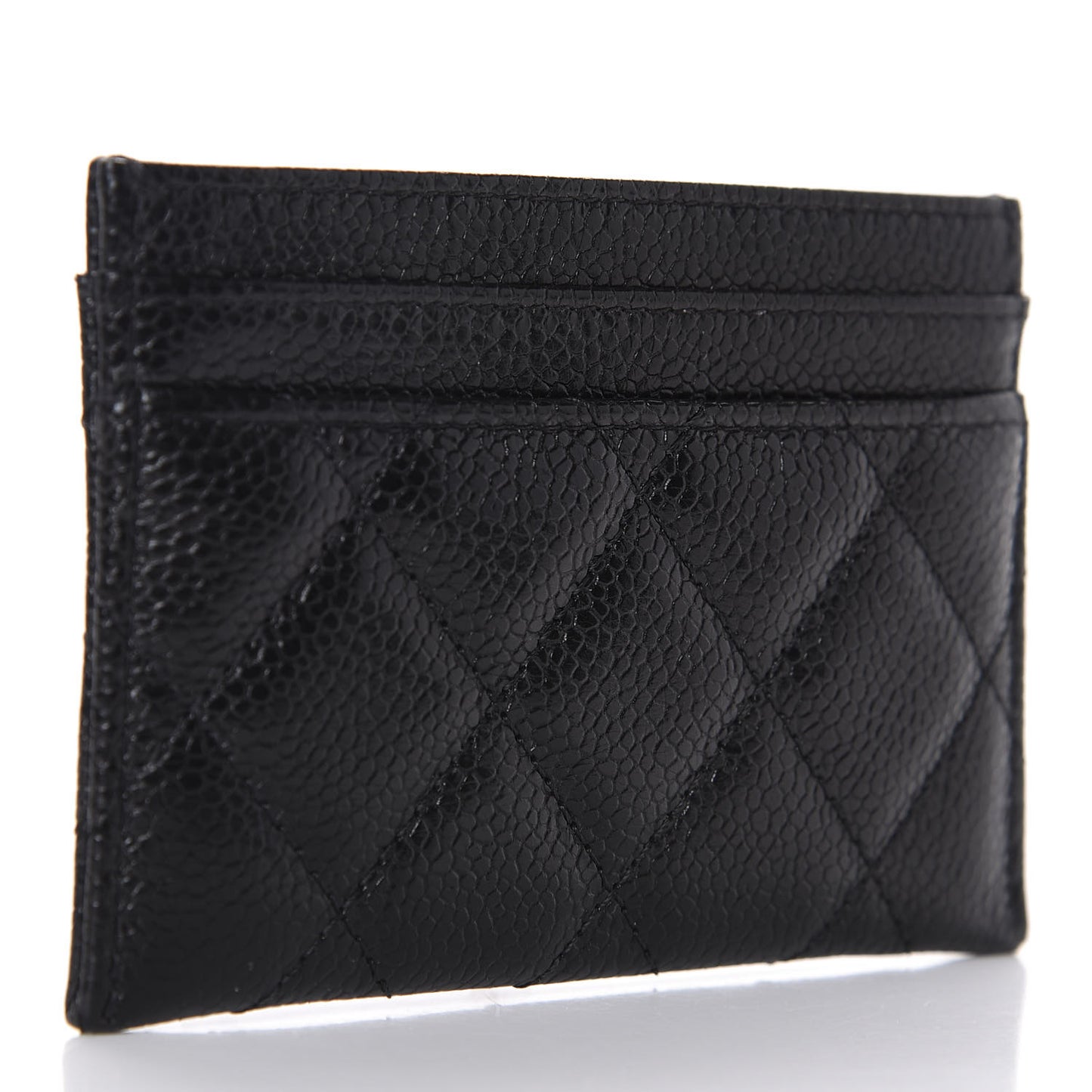 Caviar Quilted Incognito Card Holder Black