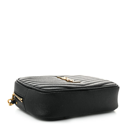 Saint Laurent Grain De Poudre Matelasse Monogram Mini Lou Camera Bag Black 4 of 11
