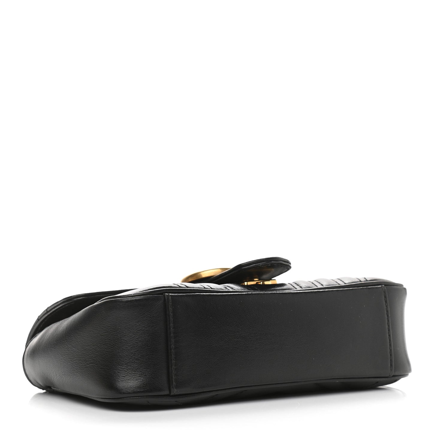 Calfskin Matelasse Mini GG Marmont Shoulder Bag Black