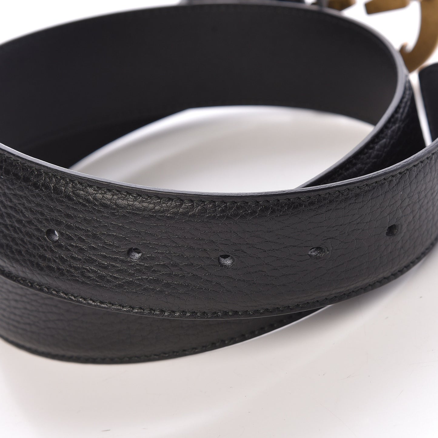 Dollar Calfskin Interlocking G Belt 80 32 Black
