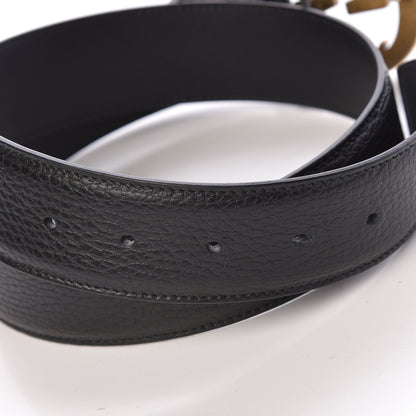 Gucci Dollar Calfskin Interlocking G Belt 80 32 Black 5 of 6