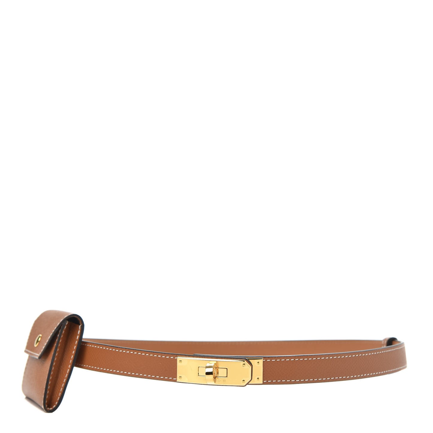 Epsom Kelly Pocket Belt Gold