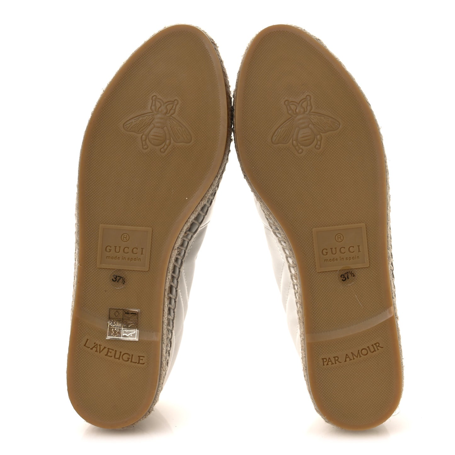 Nappa Matelasse GG Marmont Espadrilles 37.5 Great White