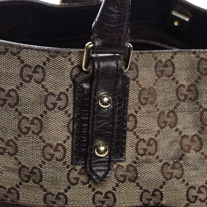 Gucci Monogram Medium Hasler Tote Dark Brown 23 of 24