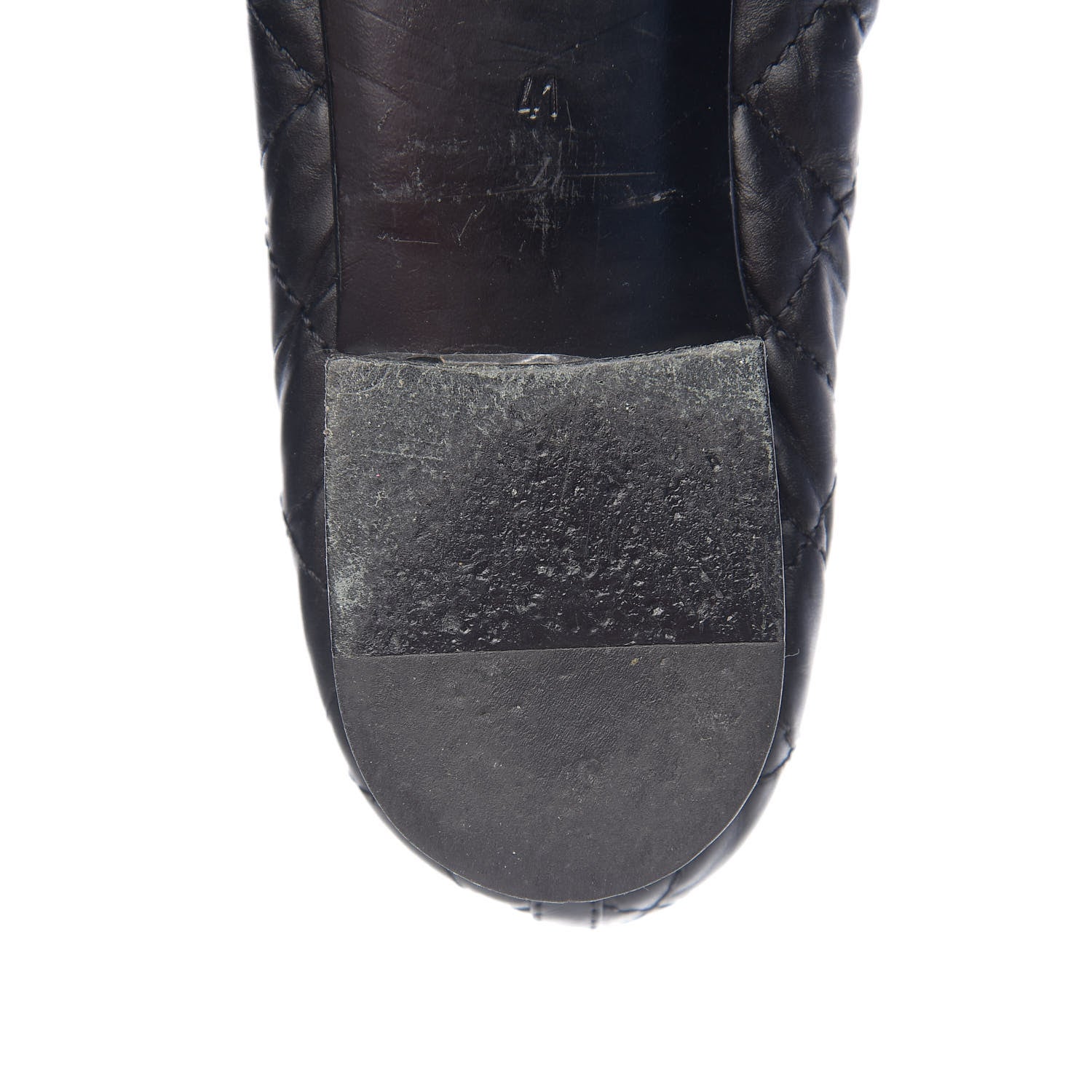 Chanel Aged Calfskin Quilted Cap Toe Ballerina Flats 41 Black 12 of 12