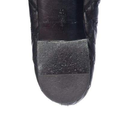 Chanel Aged Calfskin Quilted Cap Toe Ballerina Flats 41 Black 12 of 12