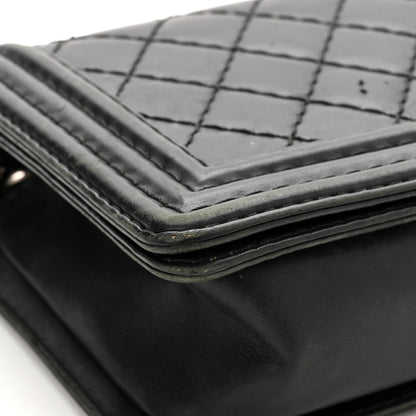 Chanel Calfskin Quilted Double Stitch New Medium Boy Flap Black 13 of 16