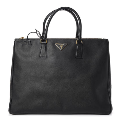 Prada Saffiano Lux Extra Large Galleria Double Zip Tote Black 1 of 10