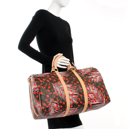 Louis Vuitton Monogram Jungle Dots Keepall Bandouliere 50 Sugar Pink Poppy 3 of 9