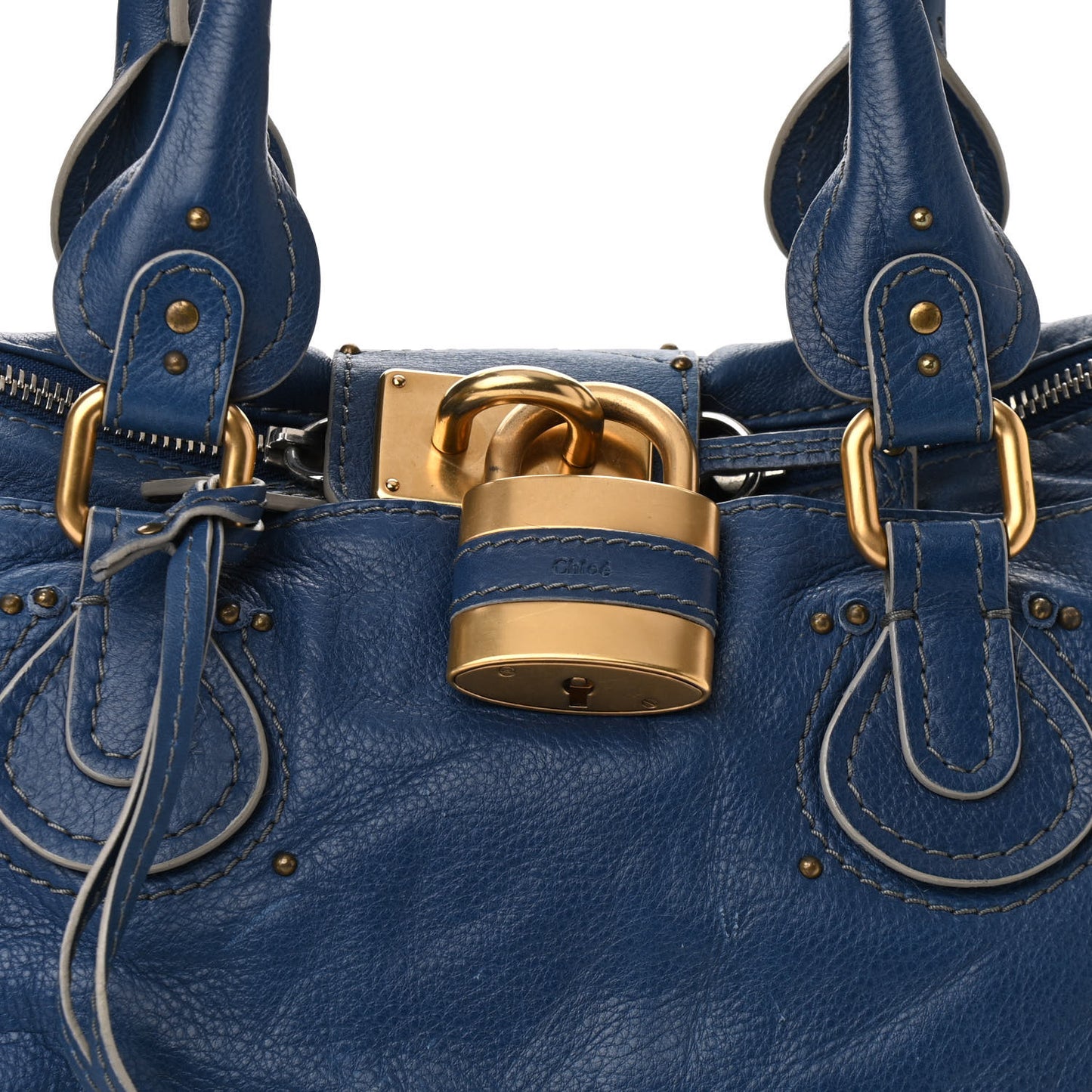 Calfskin Paddington Satchel Blue