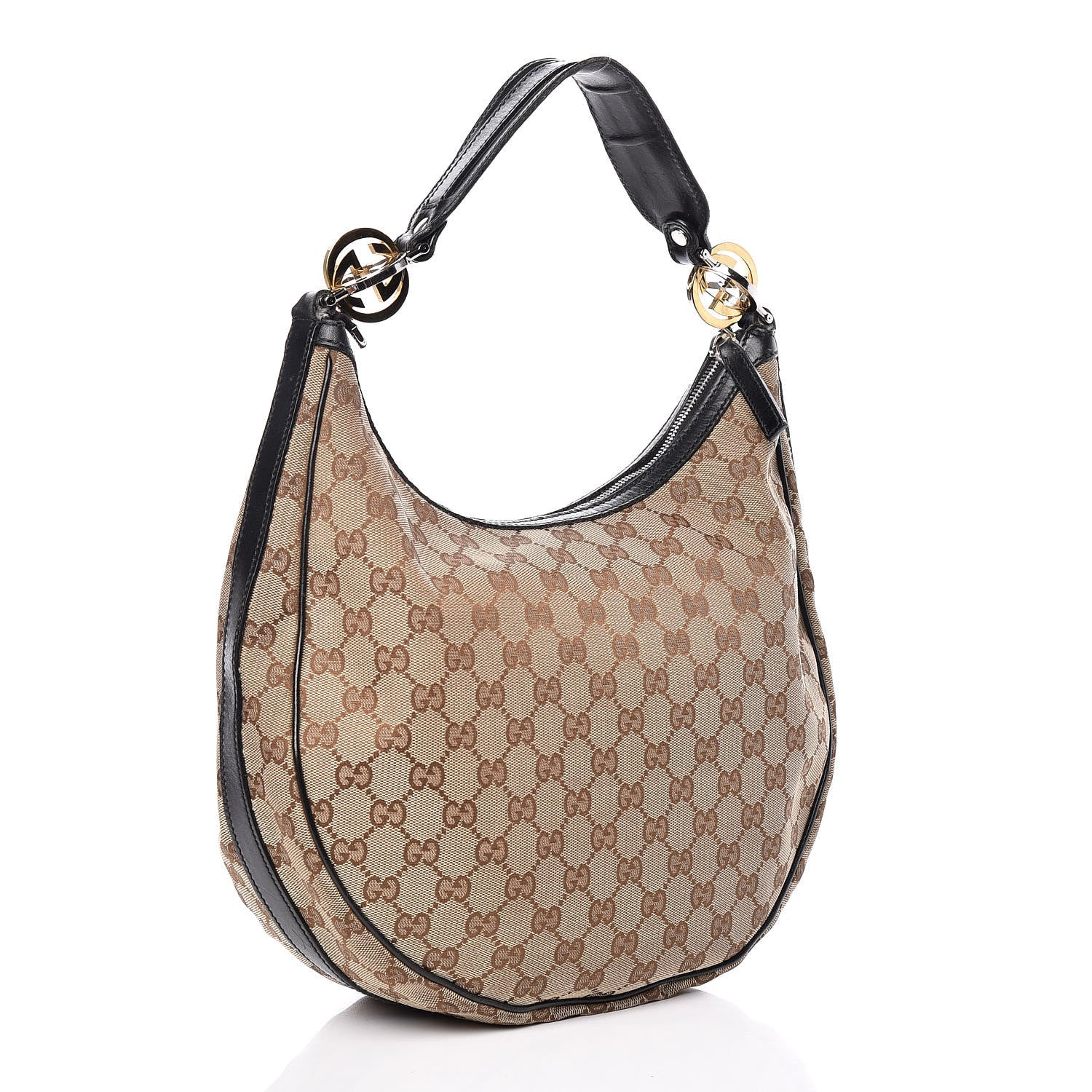 Gucci Monogram Medium GG Twins Hobo Black 3 of 20