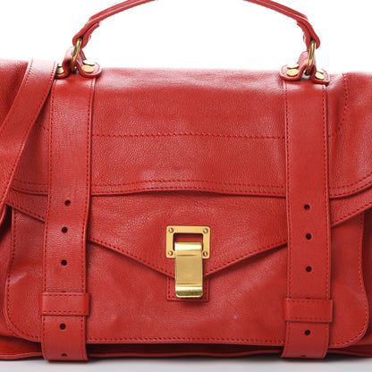 Proenza Schouler Lambskin Medium PS1 Satchel Red 9 of 13