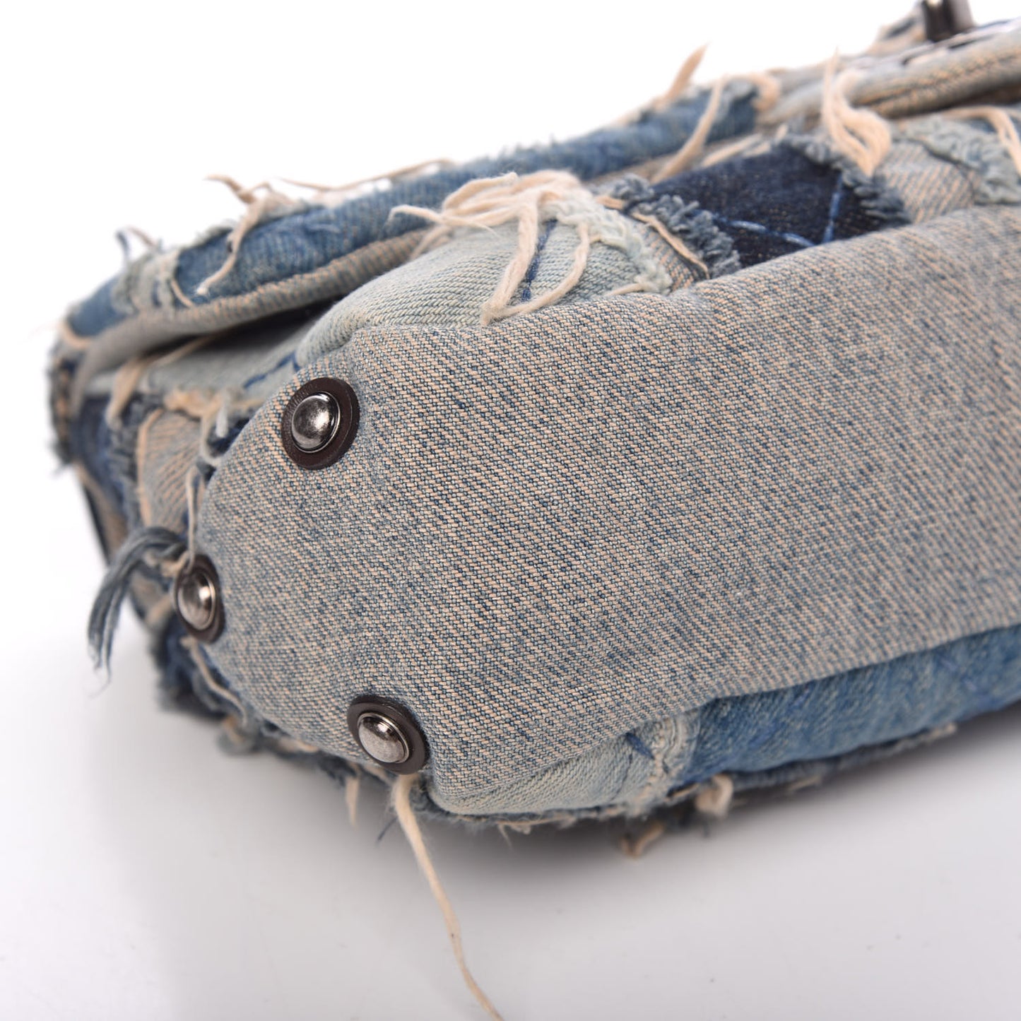 Denim Patchwork Paris Dallas Single Flap Blue