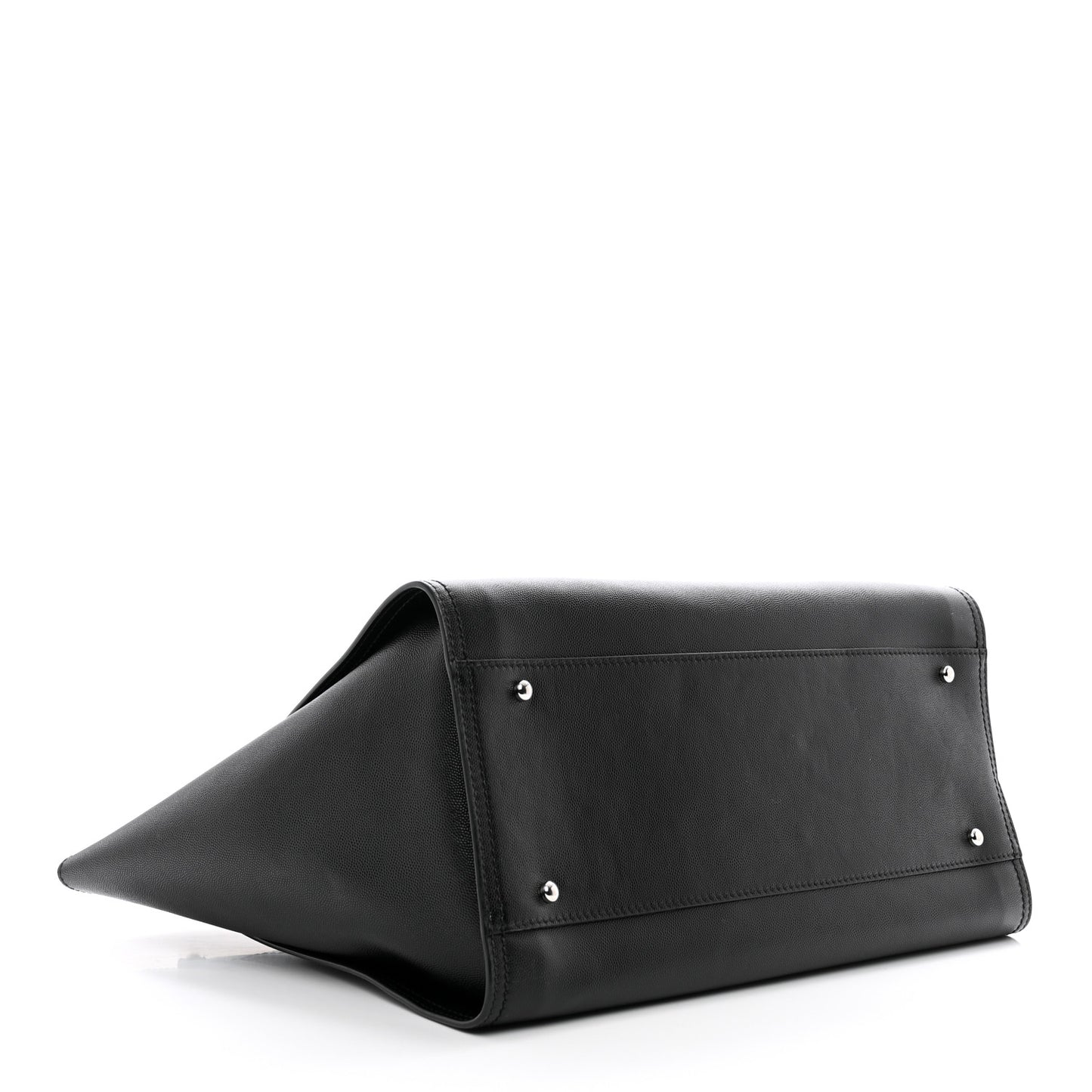 Caviar Medium Studded Deauville Tote Black