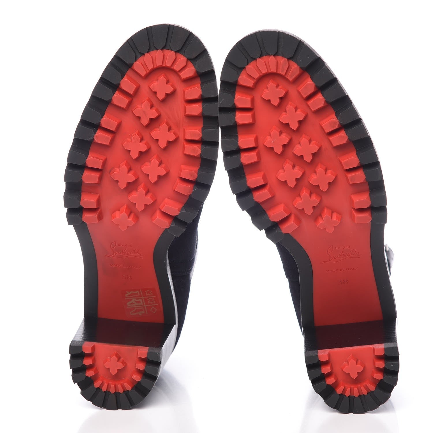 Christian Louboutin Crosta Wax Trapeurdekoi 70 Ankle Boots 38 Navy 5 of 7