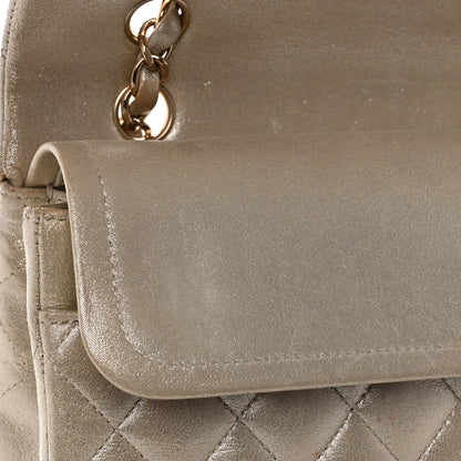 Chanel Iridescent Calfskin Quilted Medium Double Flap Light Gold 12 of 12