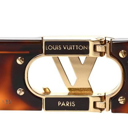 Louis Vuitton Acetate LV Link Square Sunglasses Z1479W Dark Tortoise 5 of 9