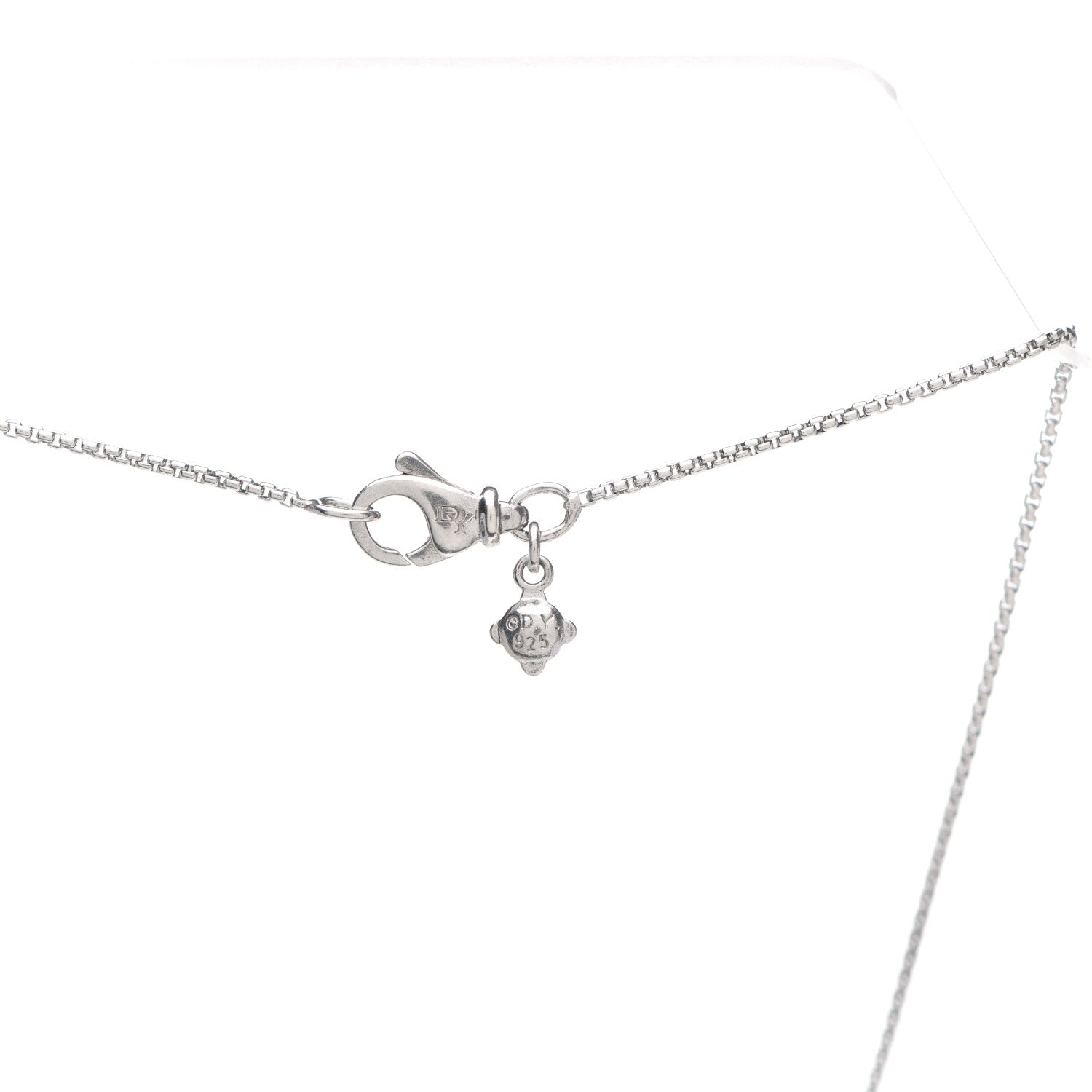 David Yurman Sterling Silver Diamond 7mm Infinity Pendant Necklace 4 of 4