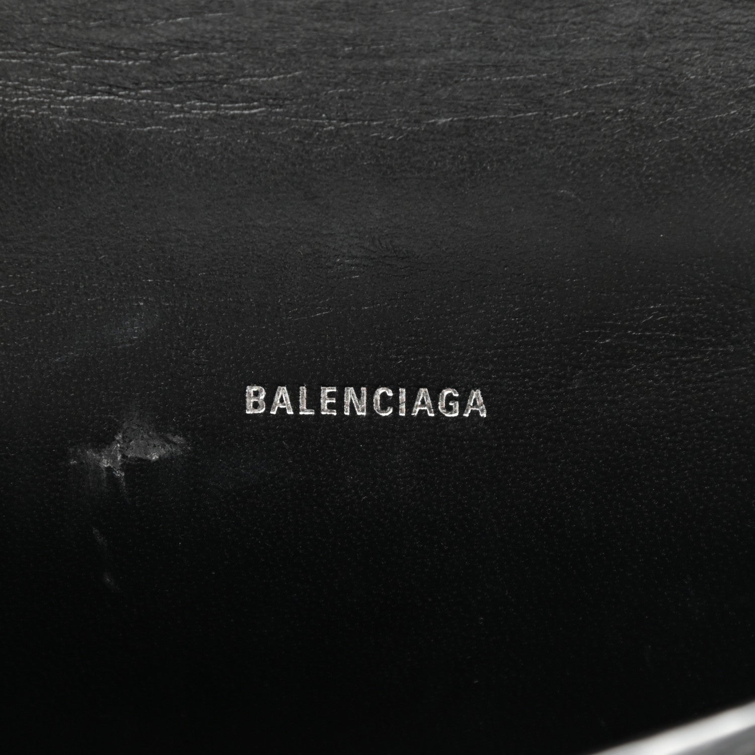 Balenciaga Grained Calfskin Hourglass Top Handle Bag XS Black 6 of 11