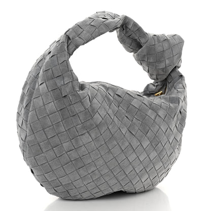 Bottega Veneta Suede Calfskin Intrecciato Teen Jodie Hobo Thunder 3 of 10