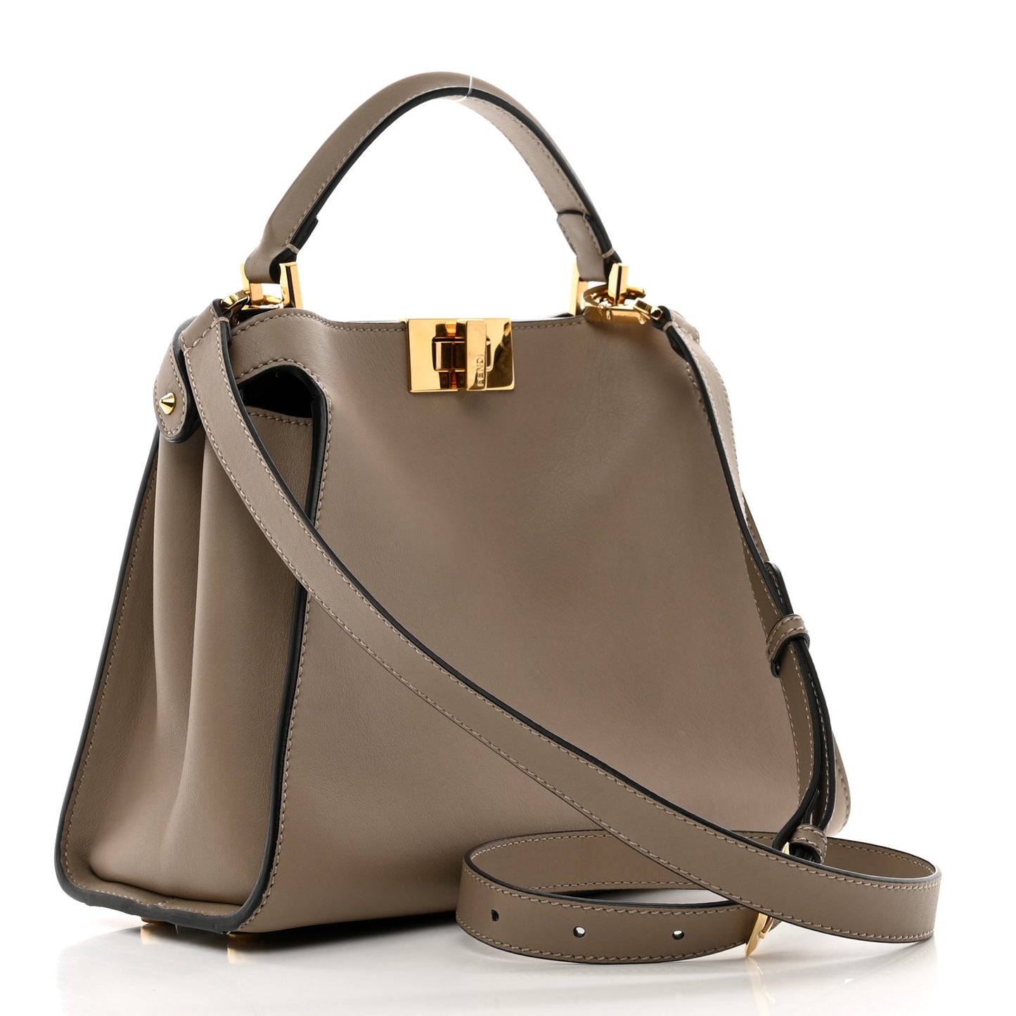 Vitello Tahiti Burro Medium Peekaboo Iconic Essentially Satchel Tortora Black