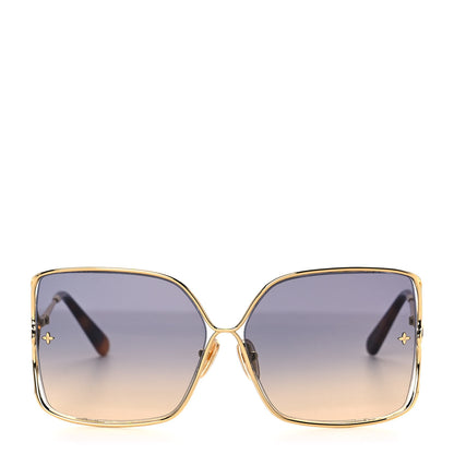Louis Vuitton LV Petal Square Sunglasses Blue Gold 2 of 8