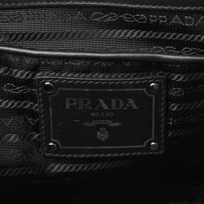 Prada Tessuto Nylon Soft Calf Tote Black 6 of 13