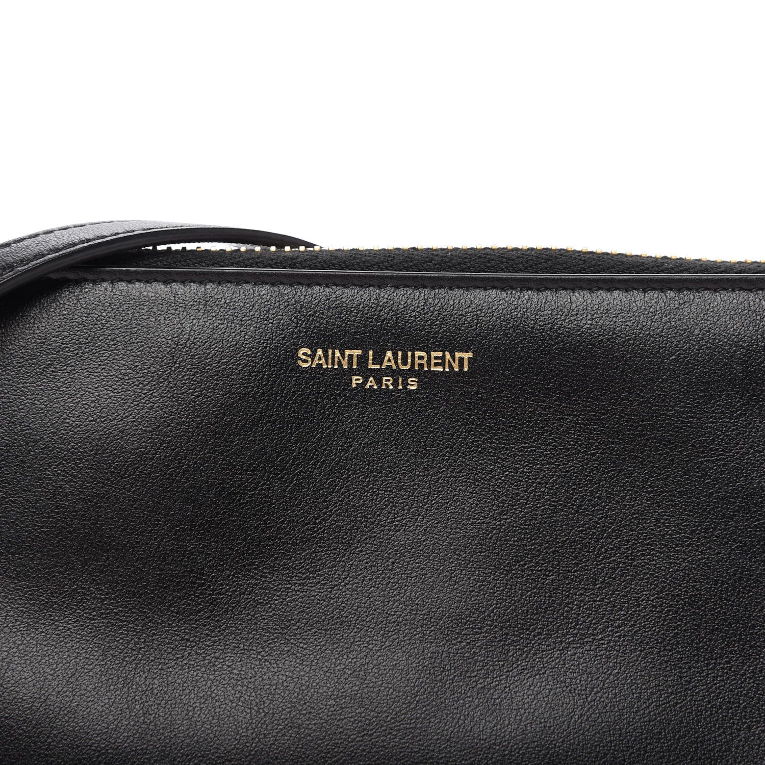 Saint Laurent Calfskin Monogram Phone Pouch Crossbody Bag Black 10 of 10