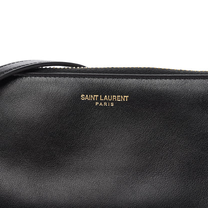 Saint Laurent Calfskin Monogram Phone Pouch Crossbody Bag Black 10 of 10