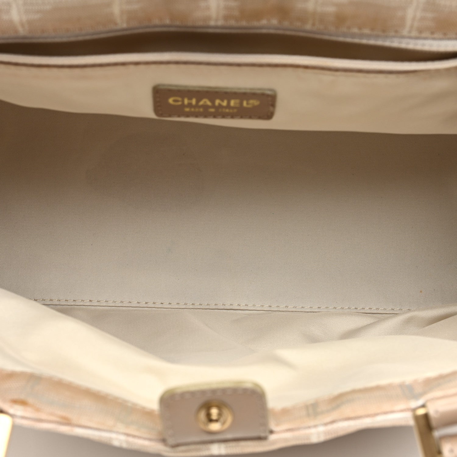 Chanel Nylon Travel Shoulder Bag Beige 5 of 9
