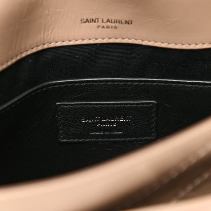Saint Laurent Crinkled Calfskin Matelasse Monogram Baby Niki Chain Satchel Light Taupe 7 of 12