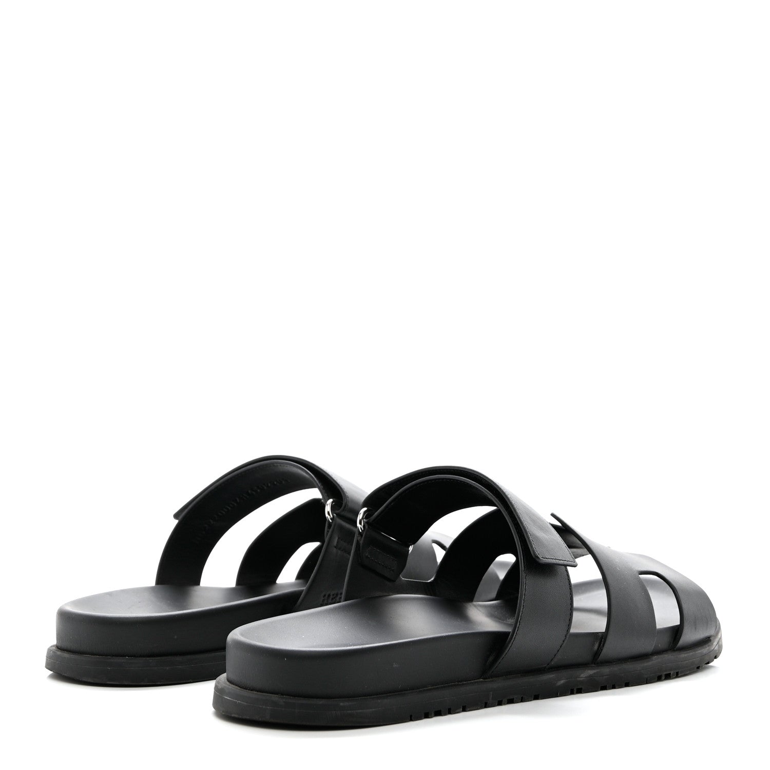 Hermes Calfskin Mens Chypre Sandals 45 Black 4 of 8