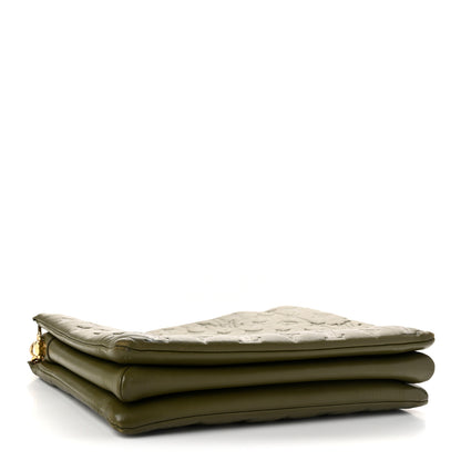 Louis Vuitton Lambskin Embossed Monogram Coussin MM Khaki 7 of 19