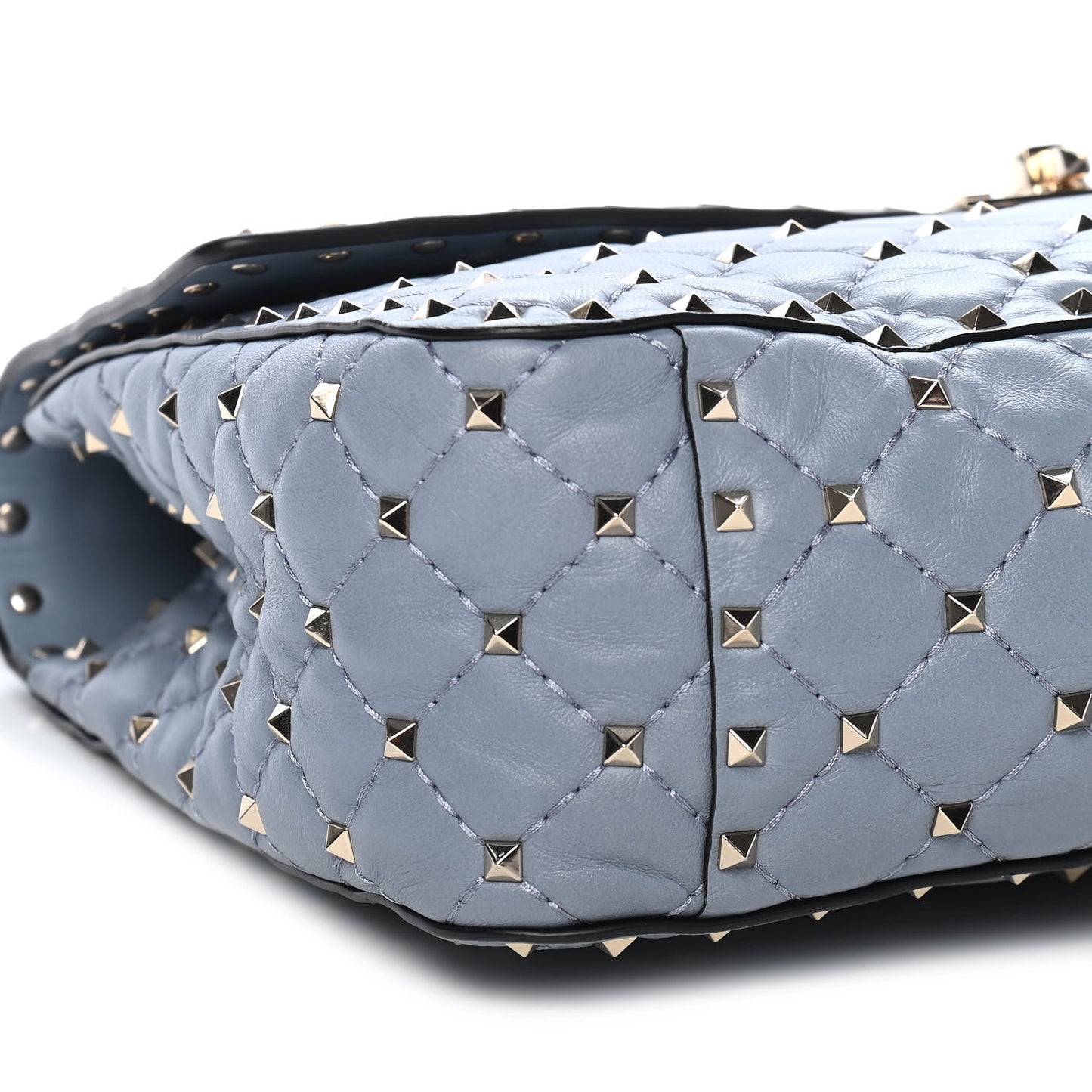 Nappa Large Rockstud Spike Shoulder Bag London Stone