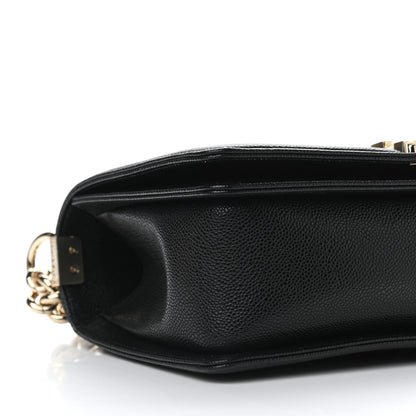 Chanel Caviar Chevron Quilted Medium Boy Flap Black 8 of 9