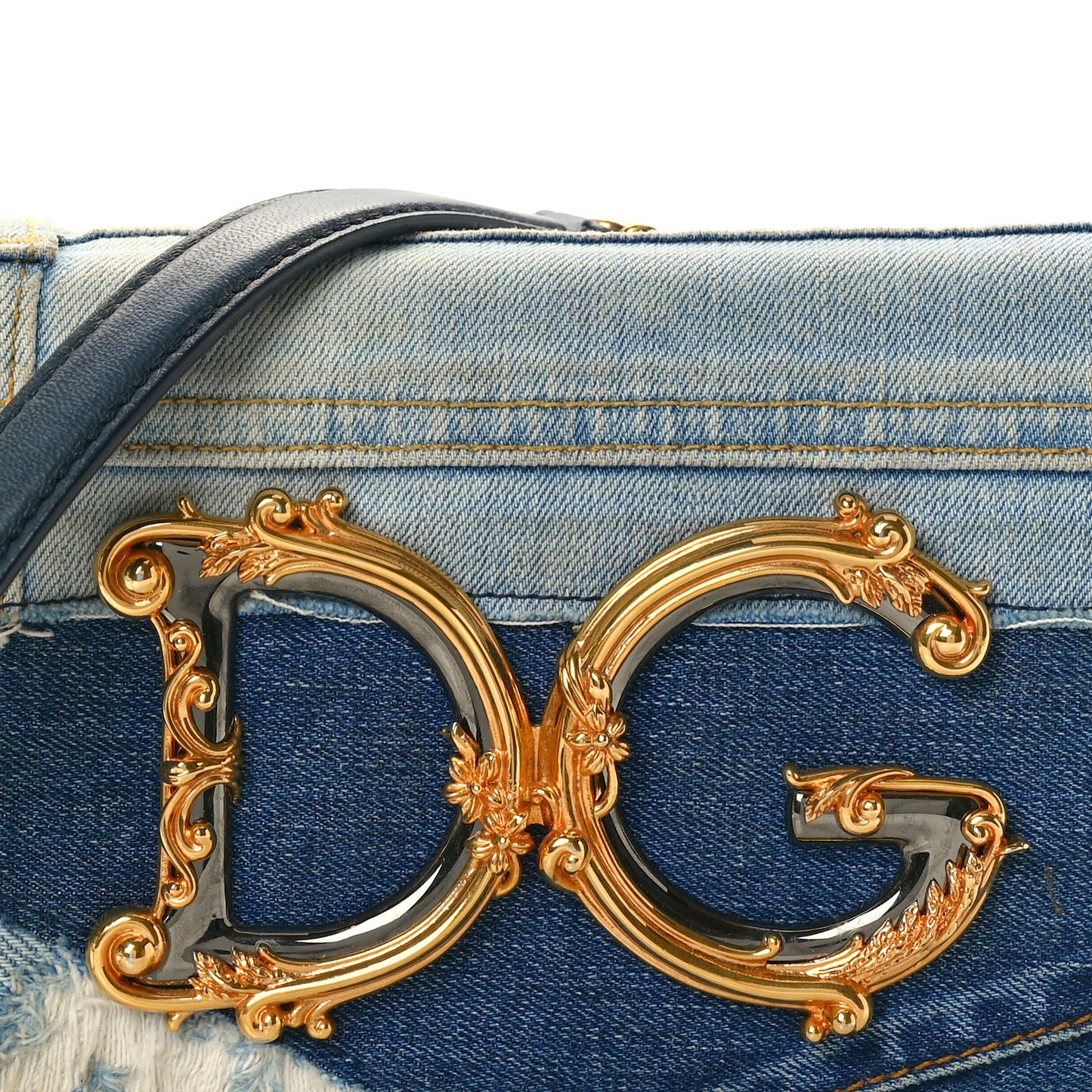 Denim DG Girls Shoulder Bag Blue