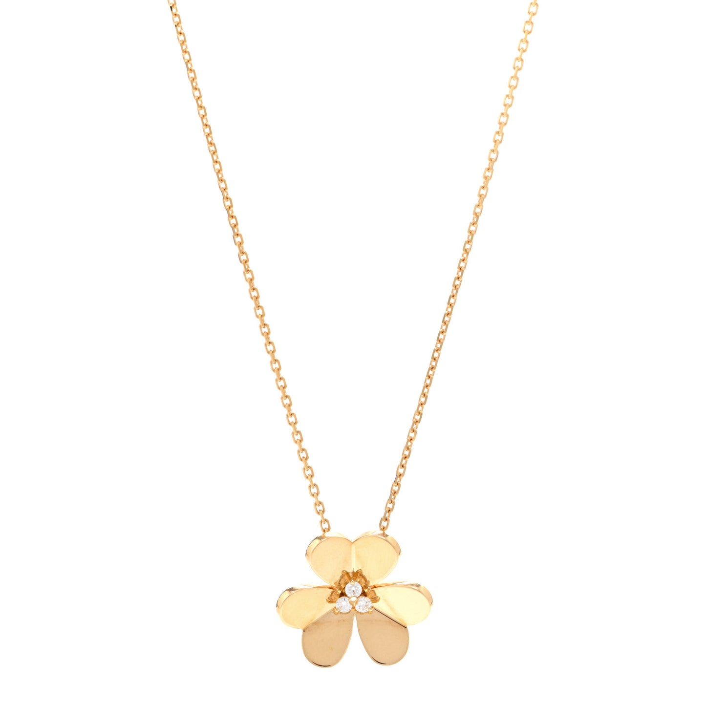 18K Yellow Gold Diamond Large Frivole Pendant Necklace