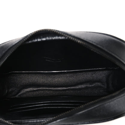 Saint Laurent Grain De Poudre Matelasse Monochrome Monogram Mini Lou Camera Bag Black 5 of 10